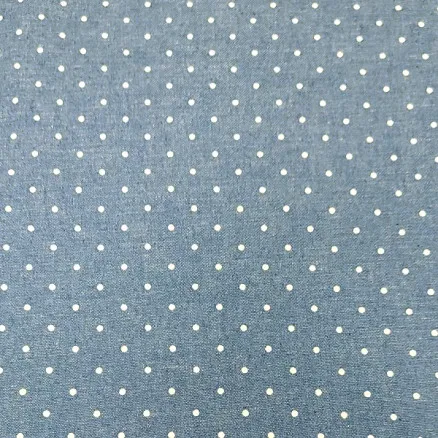 Denim Stoff 145cm 60 Små prikker Striper - 50cm